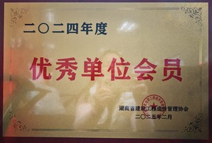 2024年度优秀单位会员(湖南省建设工程造价管理协会颁发)