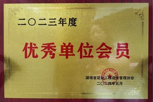 2023年度优秀单位会员(湖南省建设工程造价管理协会颁发)
